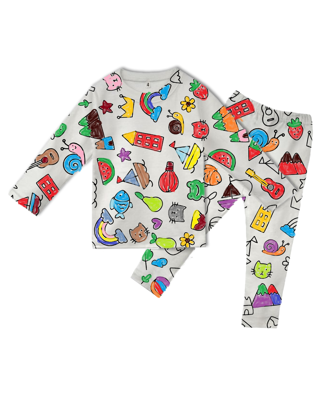 Coloring Dress for Kids with 4 Washable Markers