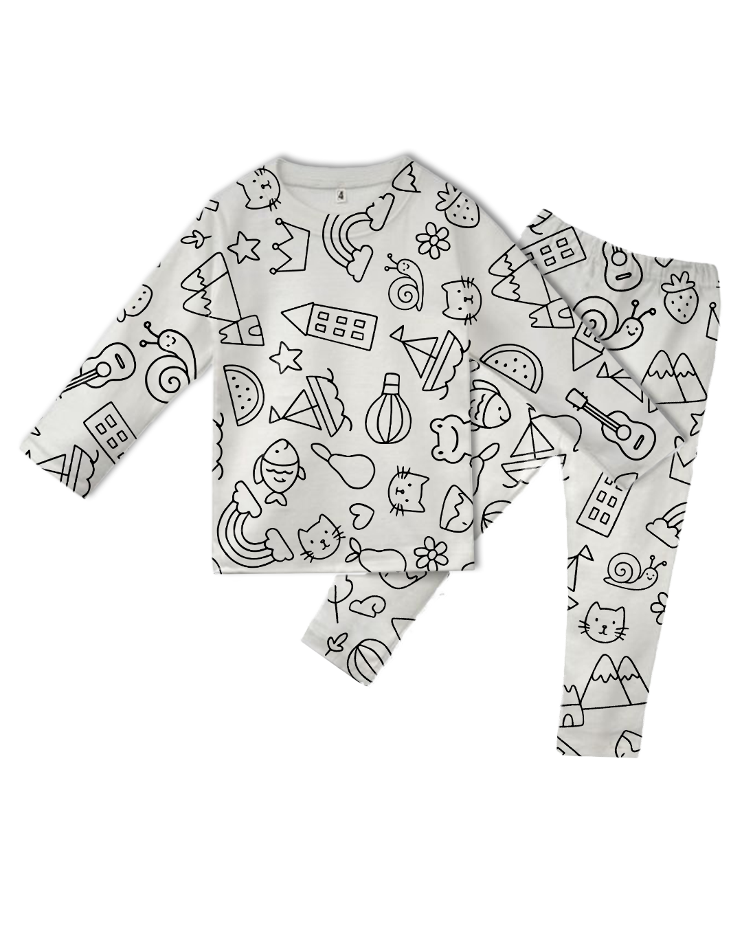 Coloring Dress for Kids with 4 Washable Markers