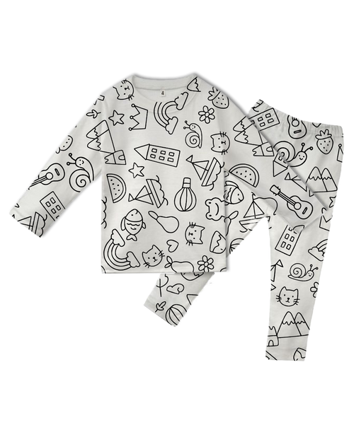 Coloring Dress for Kids with 4 Washable Markers